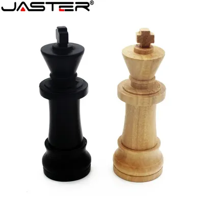 Jaster neue hölzerne internat ionale Schach USB-Flash-Laufwerk kreative Geschenk u Disk Spiel Schach Pen drive 4GB 16GB 32GB 64GB heißen Großhandel Image