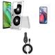 Accessories Bundle for Motorola Moto G Stylus 5G 2023 - Flexible TPU Shockproof Protection Case (Retro Cassette Tape) Tempered Glass Screen Protector 15W Fast Charging Type-C Car Charger