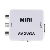 AV RCA To VGA Video Adapter HD 1080P TV Converter Switch Box