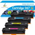 067 067H Toner Cartridge Compatible for Canon 067 CRG-067 CRG-067H for Canon imageClass MF656Cdw MF651Cw MF653Cdw MF654Cdw MF655Cdw LBP633Cdw LBP632Cdw LBP631Cw (Black Cyan Magenta Yellow 4-Pack)