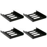 Kkewar Hard Drive 4Pcs 2.5 to 3.5 Inches Desktop SSD Tray Hard Disk Drive HDD Mounting Bracket Black