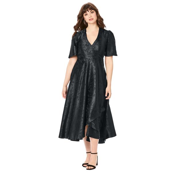 plus-size-womens-faux-wrap-satin-dress-by-roamans-in-black--size-16-w-/