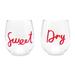 Kate Spade Dining | Nwt Kate Spade Sweet Dry Acrylic Wine Glasses 14oz | Color: Red | Size: Os