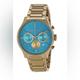 Michael Kors Accessories | Michael Kors Chronograph Turquoise Dial Gold-Tone Ladies Watch | Color: Blue/Gold | Size: Os