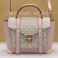 Michael Kors Bags | Michael Kors Manhattan Medium Leather And Logo Satchel Pawder Blush Multi Nwt | Color: Gold/Pink | Size: Medium