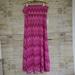 Lularoe Skirts | Nwt Lularoe Maxi Skirt/Dress 2xl - Pinks, White & Black Chevron Design | Color: Pink/White | Size: 2x