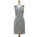 J. Crew Dresses | J Crew Lace Tweed Dress Womens 4 Navy Gray Colorblock Sleeveless Lined Sheath | Color: Gray | Size: 4