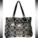 Coach Bags | Coach Poppy Glam Handbag Grey Black Guc Tote Purse | Color: Black/Gray | Size: Os