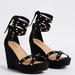 Torrid Shoes | New- Torrid Studded Wedge Heels - 9w | Color: Black/Gold | Size: 9