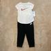 Nike Matching Sets | Nike Girls Outfit Size 3t | Color: Black/White | Size: 3tg