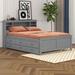 Red Barrel Studio® Maurelle Full Size Platform Bed w/ Storage Headboard Wood in Gray | 41.9 H x 56.9 W x 83 D in | Wayfair