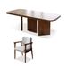 Corrigan Studio® Lule 2 Piece Solid Wood Rectangle Desk & Chair Set Office Set w/ Chair Wood in Brown/Gray | 29.53 H x 62.99 W x 27.56 D in | Wayfair