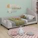 Zoomie Kids Aidon Twin Size Vegan Panel Daybed w/ Carton Ears Shaped Headboard Upholstered/Faux in White | 39.3 H x 40.9 W x 80.3 D in | Wayfair