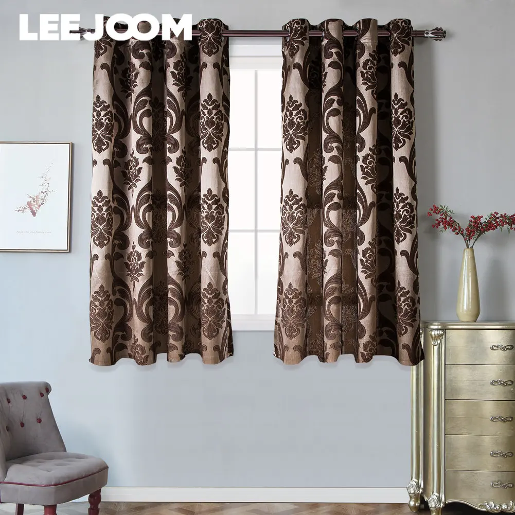 LEEJOOM personnaliser taille Style européen Jacquard fenêtre rideaux pour salon aveugle prêt rideau décor à la maison