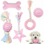 Jouet pour Chien Corde et Balle, 5 pcs Ensemble de Jouets à Mâcher, Jouets pour Chiens