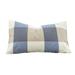 Simple washed cotton pillowcase-pure cotton plaid pillowcaseblue30*50cm