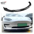 2017 Per Up 3x Per Tesla Modello 3 MP Stile Paraurti Anteriore Labbro Copertura Splitter Canard Gloss Nero Corpo Kit Spoiler Deflettore