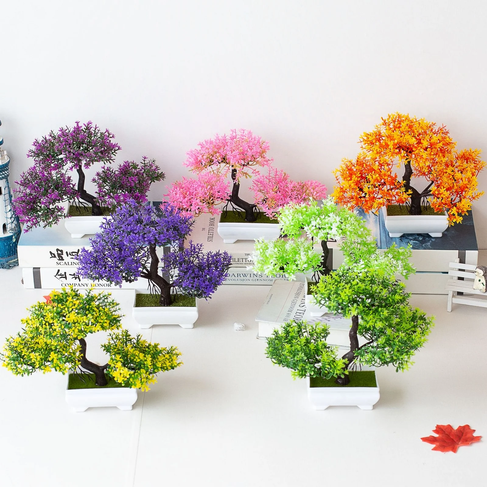 Künstliche Pflanzen Bonsai Kleiner Baum Topf Gefälschte Pflanze Blumen Topf Bonsail Für Zuhause Zimmer Tisch Balkon Garten Arrangement Dekor Image