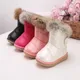 Jgshowkito Mädchen Stiefel Mode Schneeschuhe für Kinder Kinder Gummistiefel für Kleinkind Jungen