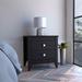 Nightstand More, Two Shelves, Four Legs, Black Wengue Finish,High quality and durable
