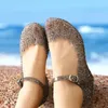 Kristall Keile Sandalen frauen Mary Jane Schuhe Mädchen Ausschnitt Nest Außen Goldenen Clogs Schwarz Pailletten Prinzessin Damen Keil Schuhe