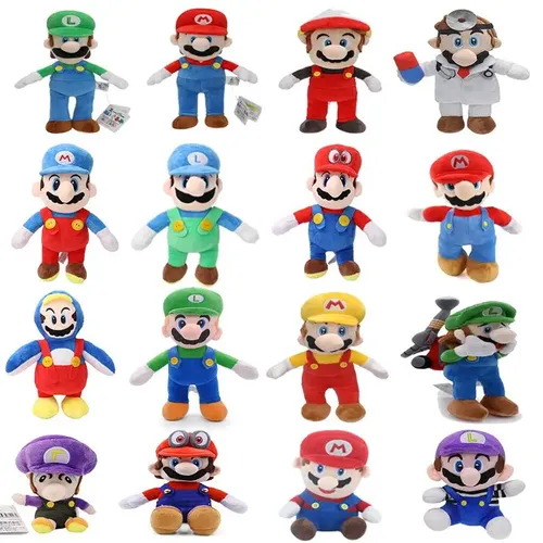 38 Arten Mario Bros Plüschtiere Luigi Mario Drill Mario Doktor Stofftiere Anime Puppe Plüsch tier
