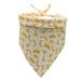 Farfi Dog Bandana Fruit Pattern Super Absorbent Cotton Pet Dog Bib for Dining (Banana yellow M)