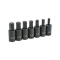 Crescent 7 Piece 1/2 Drive Hex Bit Impact Metric Socket Set - CIMBS12 Black