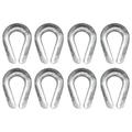 Hot Dip Galvanized Heavy Duty Wire Rope Thimble | Pack Of 8 | Rigging Cable Rail Eye Protection