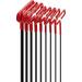 EKLIND 53198 Cushion Grip Hex T-Key allen wrench - 8pc set SAE Inch Sizes 3/32-1/4 (9In shaft)