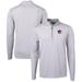 Men s Cutter & Buck Gray/White Winston-Salem State Rams Big & Tall Virtue Eco Pique Micro Stripe Recycled Quarter-Zip