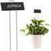 30-Pack Metal Plant Labels Weatherproof Garden Markers Height 11 Label Area 3.5 X 1.2 Reusable Nursery Tags for Vegetables Herb Flower Seed Greenhouse - Black