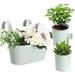 Hanging Planter with Detachable Hooks Bexikou 3 Pcs Metal Hanging Flower Pot for Outdoor Flower Plant Holder Hanging Planters for Railing Fence Balcony Garden Decor