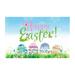 piaybook 2024 Easter Banners and Flags Easter Banner Holiday Decorations Egg Bunny Flag Background Cloth Holiday Party Photo Background Home Garden Outdoor Flag Banner Hot Pink