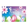 piaybook 2024 Easter Banners and Flags Easter Banner Holiday Decorations Egg Bunny Flag Background Cloth Holiday Party Photo Background Home Garden Outdoor Flag Banner Pink