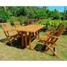 International Caravan Ispica Acacia Hardwood Outdoor Dining Set (Set of 5)