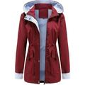 Women s Long Sleeve Windbreaker Hooded Lightweight Jacket Active Outdoor Raincoat Raincoat Women Waterproof Long Hooded Trench Coats Lined Windbreaker Travel Jacket S-3XL