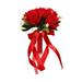 FNGZ 2024 Valentine s Day Gift Artificial Flowers Valentine s Day Romantic Wedding Bouquet Crystal Silk Roses Bridal Bridesmaid Holding Artificial Fake Flowers Eternal Flower Love Gift Red