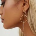 Anthropologie Jewelry | 14k Gold Filled Minimalistic Geometric Hoop Earrings | Color: Gold | Size: Os