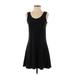 Mudd Casual Dress - A-Line Scoop Neck Sleeveless: Black Print Dresses - Women's Size Small