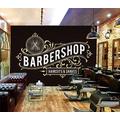 Customize 3D Wallpaper Murals Barber Shop Hairdressing Kids Wallpaper Simple Black Large Wallpaper Murals for Walls Living Room, Bedroom Decoration 350x245cm