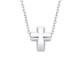 Jewelco London Sterling Silver Plain Cross Pendant Necklace Charm Necklace