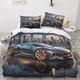 SHEYLE Supercar Childrens And Adults Quilt Cover Set with Pillow Cases Bedding Set Sleep Aid Duvet Cover Car Racing Comforter Hidden Zipper Microfiber for Boys Girls Double（200x200cm）