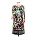 Donna Ricco Casual Dress: Black Print Dresses - New - Women's Size 10