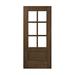 Knockety Stained Wood Prehung Front Entry Door Wood in Brown/Red | 80 H x 36 W x 1.75 D in | Wayfair TDL686DC-36CBCLL4