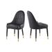 Everly Quinn Modern Leather Dining Chair Set Of 2 Plastic/Acrylic | 36.22 H x 20.47 W x 23.03 D in | Wayfair 91A4A422BF9E4078B10D9C5146B3C060