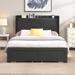 Ebern Designs Conna Platform Storage Bed Wood in Gray/Yellow | 48 H x 53.9 W x 85 D in | Wayfair A31EA83226A24ED8AA74AC0FE7637CDA