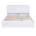 Red Barrel Studio® Aneeta Platform Bed, Storage Bed w/ Pull Out Shelves & Trundle, Bed Wood in Brown/White | 39.4 H x 93.6 W x 111.6 D in | Wayfair