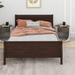 Alcott Hill® Christale Full Size Wooden Sleigh Bed w/ Headboard Wood in Brown | 35.4 H x 57 W x 82.3 D in | Wayfair