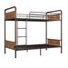 Mason & Marbles Aralyn 67.6" Bed Frame Metal in Brown | 67.6 H x 41.7 W x 77.6 D in | Wayfair DE548CA6B94A42CBBE1FC03634DD14A5